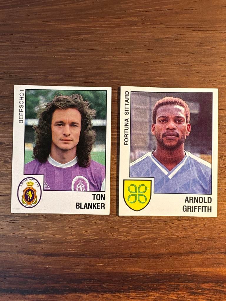 Panini Voetbal '89 - Ton Blanker & Arnold Griffith, Ophalen of Verzenden, Zo goed als nieuw, Stickers en Plaatjes