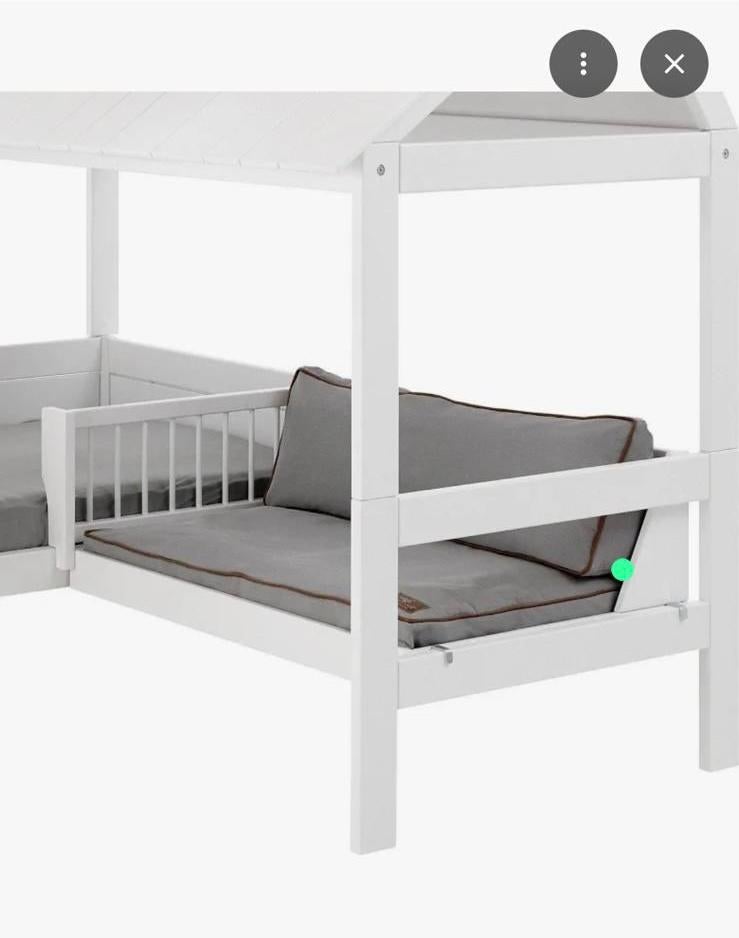 Lifetime bankje voor aan kinderbed., Kinderen en Baby's, Kinderkamer | Bedden, Ophalen, Gebruikt, 70 tot 85 cm, Minder dan 140 cm