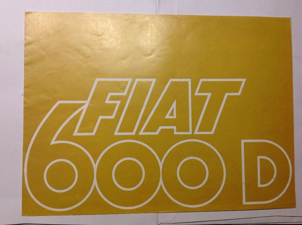 Fiat 600 D folder NED 6 blz 1969, Ophalen of Verzenden, Nieuw, Overige merken