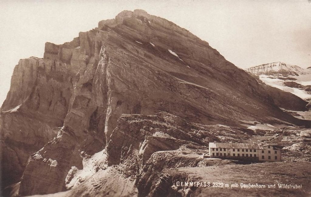 702-453-005 Gemmipass Mit Daubenhorn Und Wildstrubel, Verzenden, Voor 1920, Overig Europa