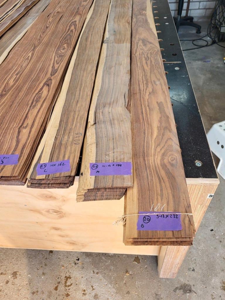 Partij palissander fineer, Minder dan 25 mm, Ophalen of Verzenden, Plank, Minder dan 200 cm