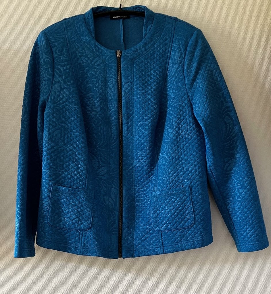 Jasje Frank Walder koningsblauw maat 46, Blauw, Ophalen of Verzenden, Zo goed als nieuw, Jasje of Colbert