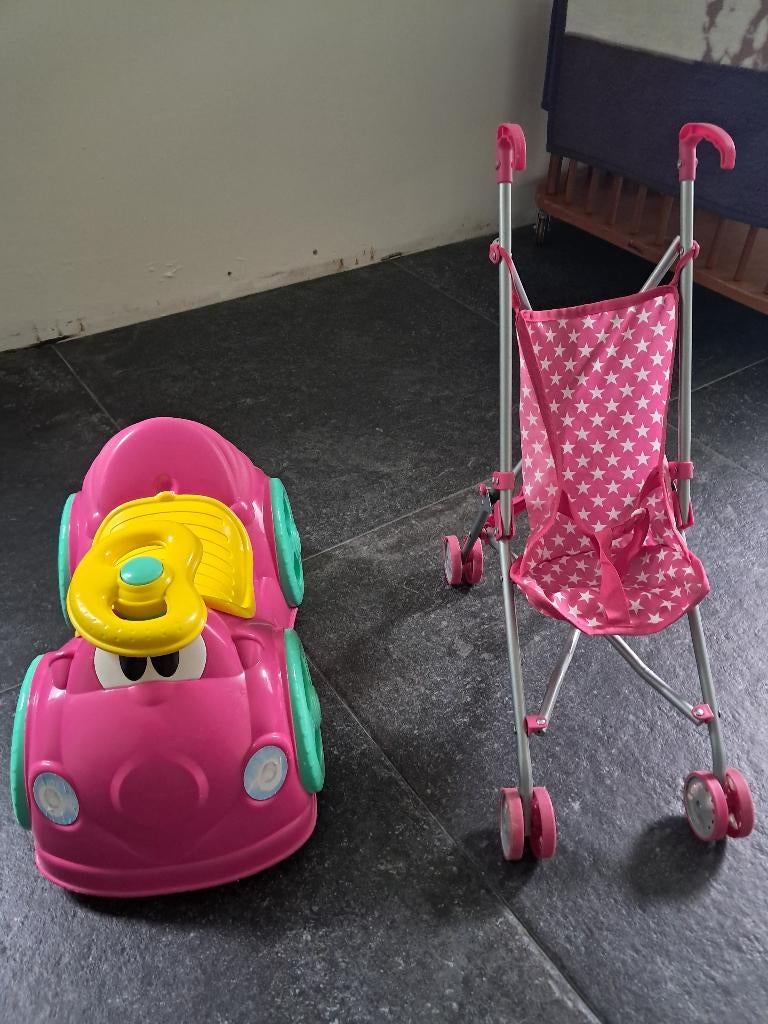 Te koop roze baby loopwagen en poppenbuggy, Kinderen en Baby's, Speelgoed | Vtech, Ophalen, Gebruikt, 2 tot 4 jaar