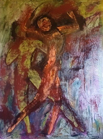 Kunsthandel Gennep - "Dance", Ophalen of Verzenden, Handgeschilderd, Olieverf