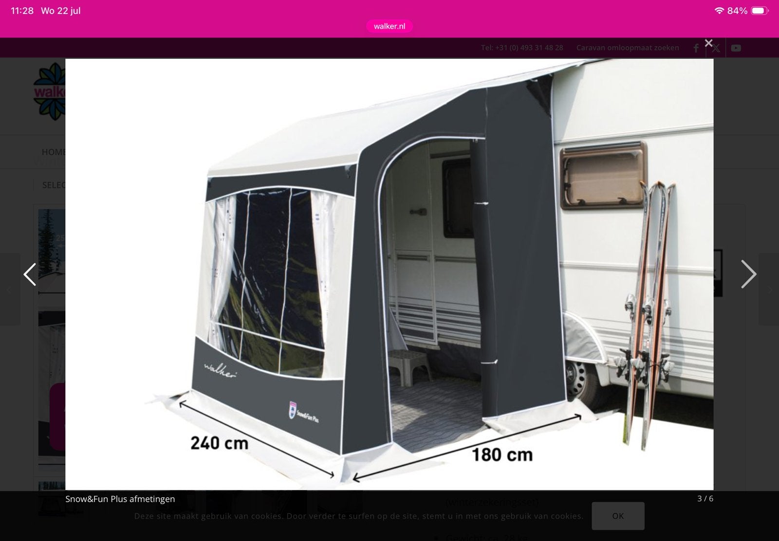 Wintertent, Ophalen, Gebruikt
