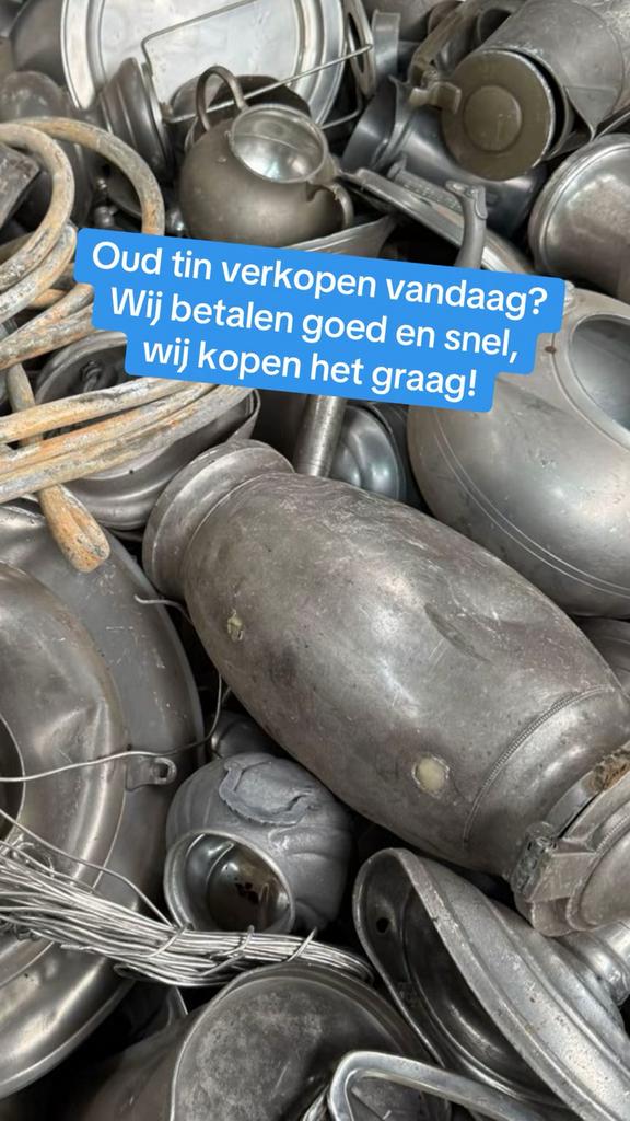Wij kopen uw tin in tegen eerlijke en marktconforme prijzen!, Antiek en Kunst, Antiek | Tin, Ophalen of Verzenden