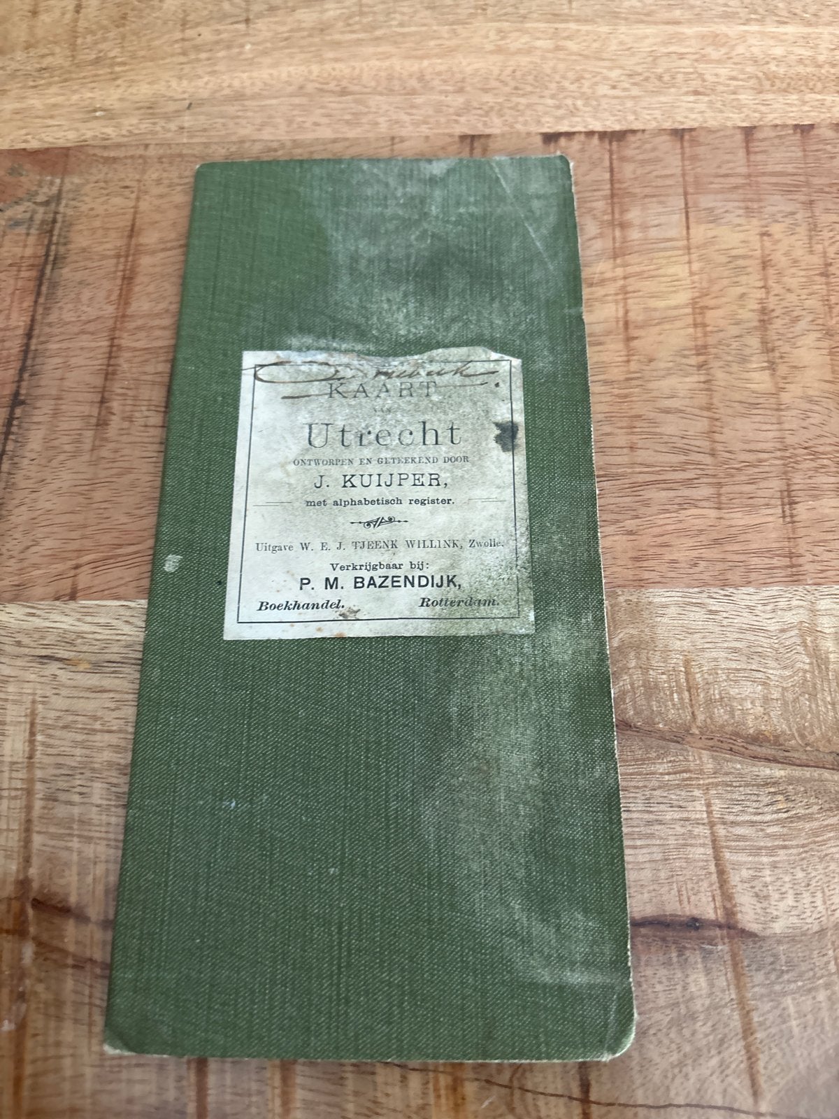 Antieke Kaart Utrecht J. Kuijper - Uitgave W.E.J. Tjeenk Wil, Gelezen, Ophalen of Verzenden, Landkaart, 1800 tot 2000