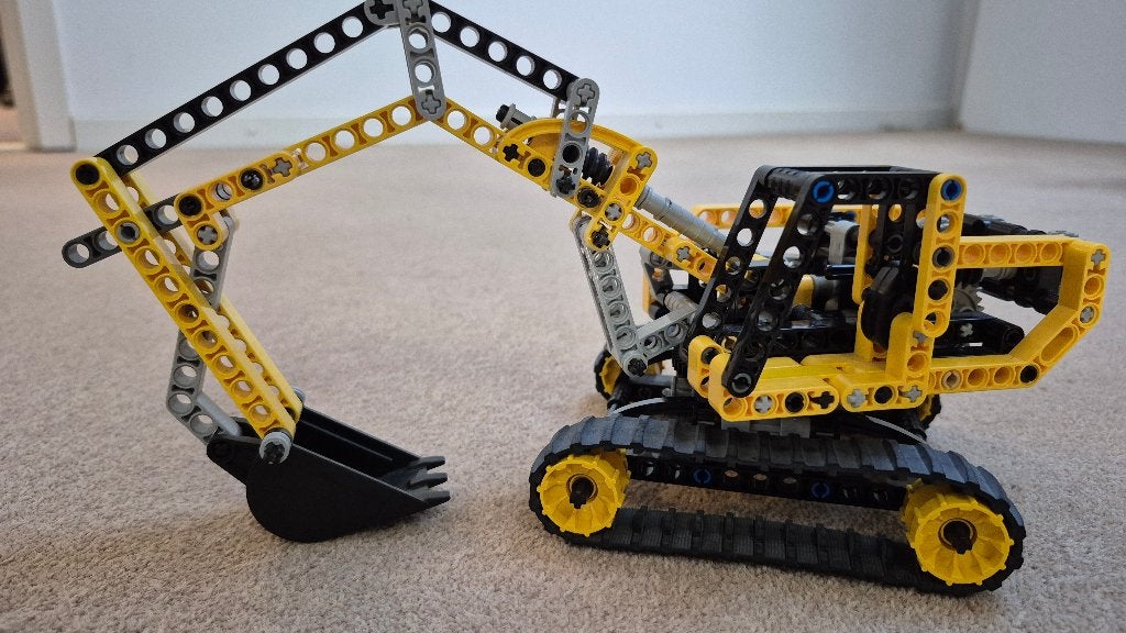 LEGO Technic 8419 - Graafmachine – op rupsbanden, Ophalen of Verzenden, Zo goed als nieuw, Lego