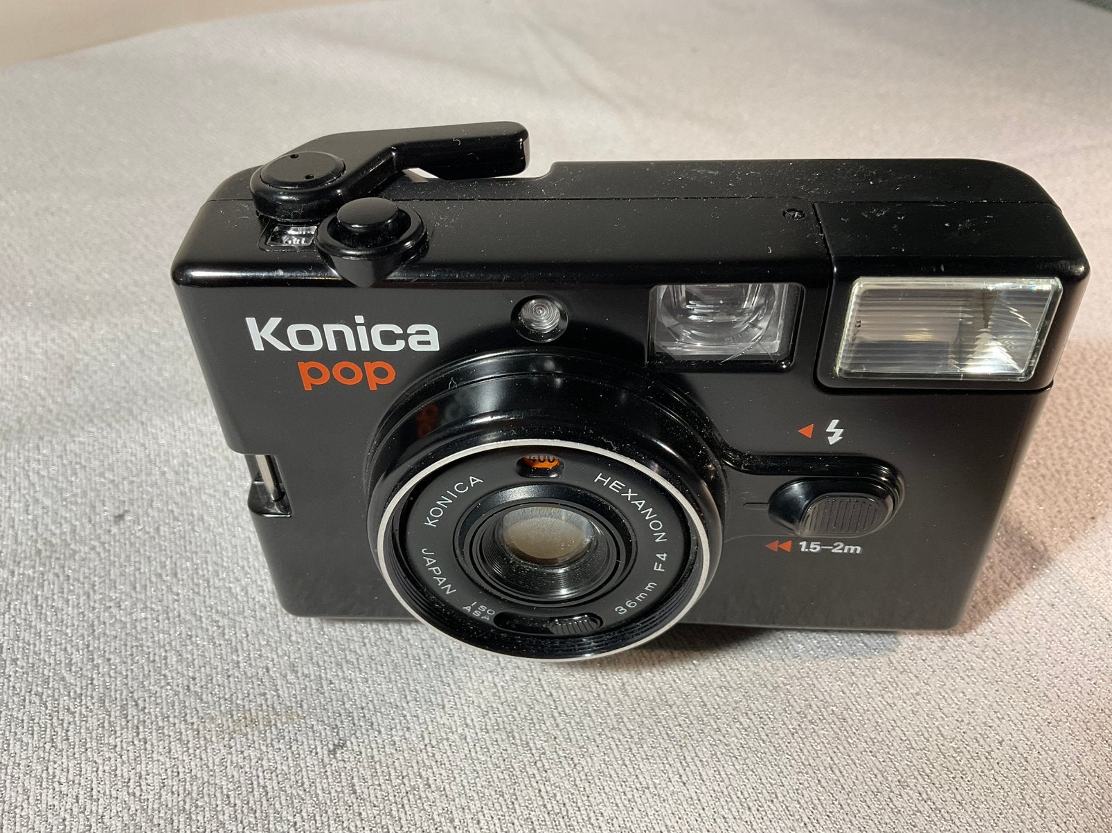 mooie retro KONICA POP, Ophalen of Verzenden, Compact, Konica