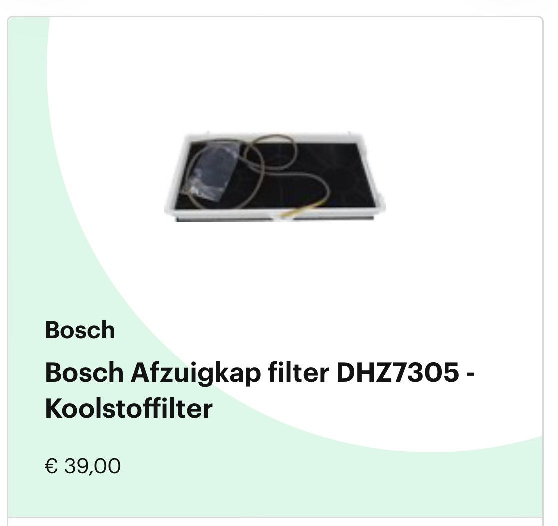 Bosch afzuigkap filter, Ophalen, Nieuw, Inbouw, Onderbouw afzuigkap