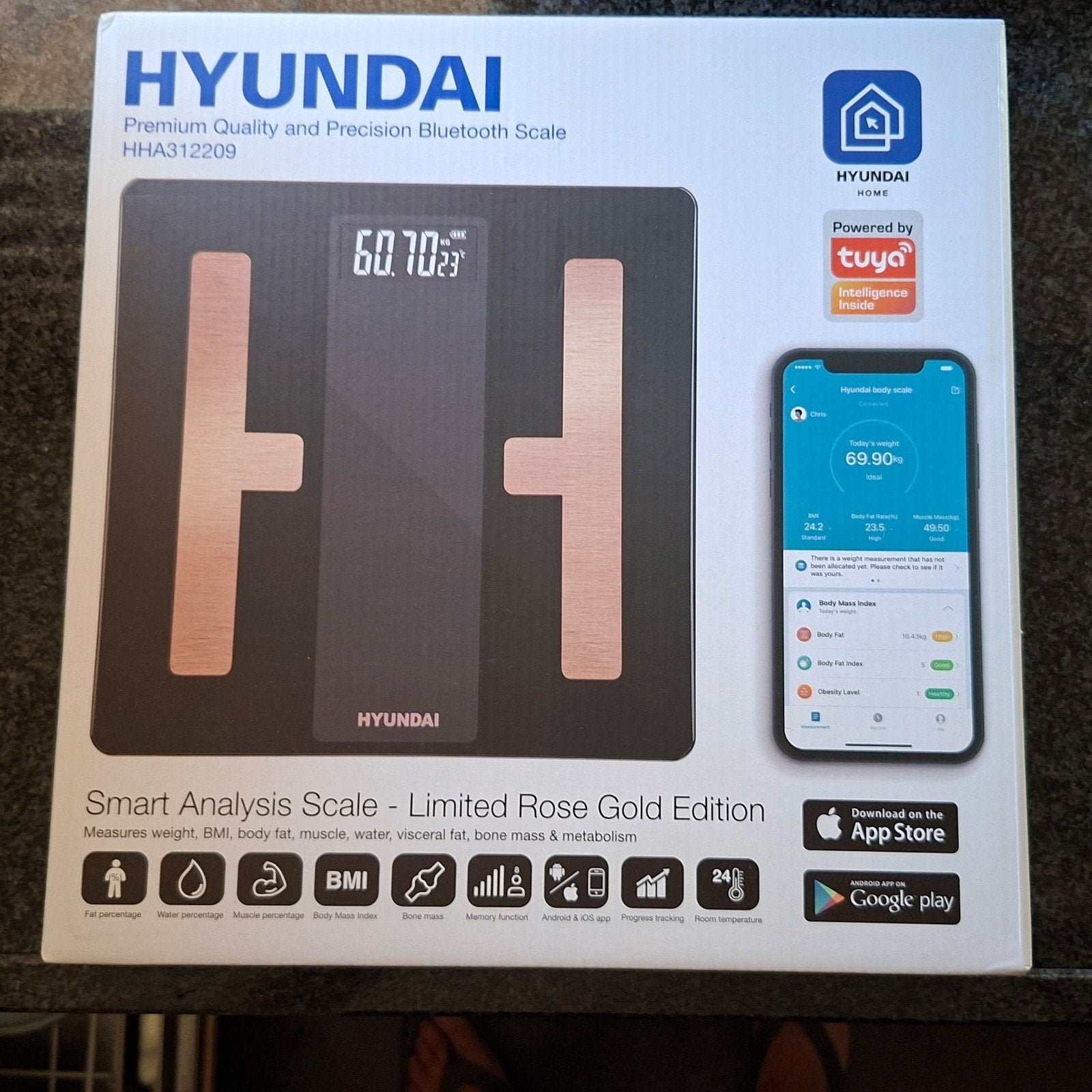 Hyundai Multifunctionele Personenweegschaal, 1 tot 500 gram, Nieuw, 100 kg of meer, Ophalen of Verzenden