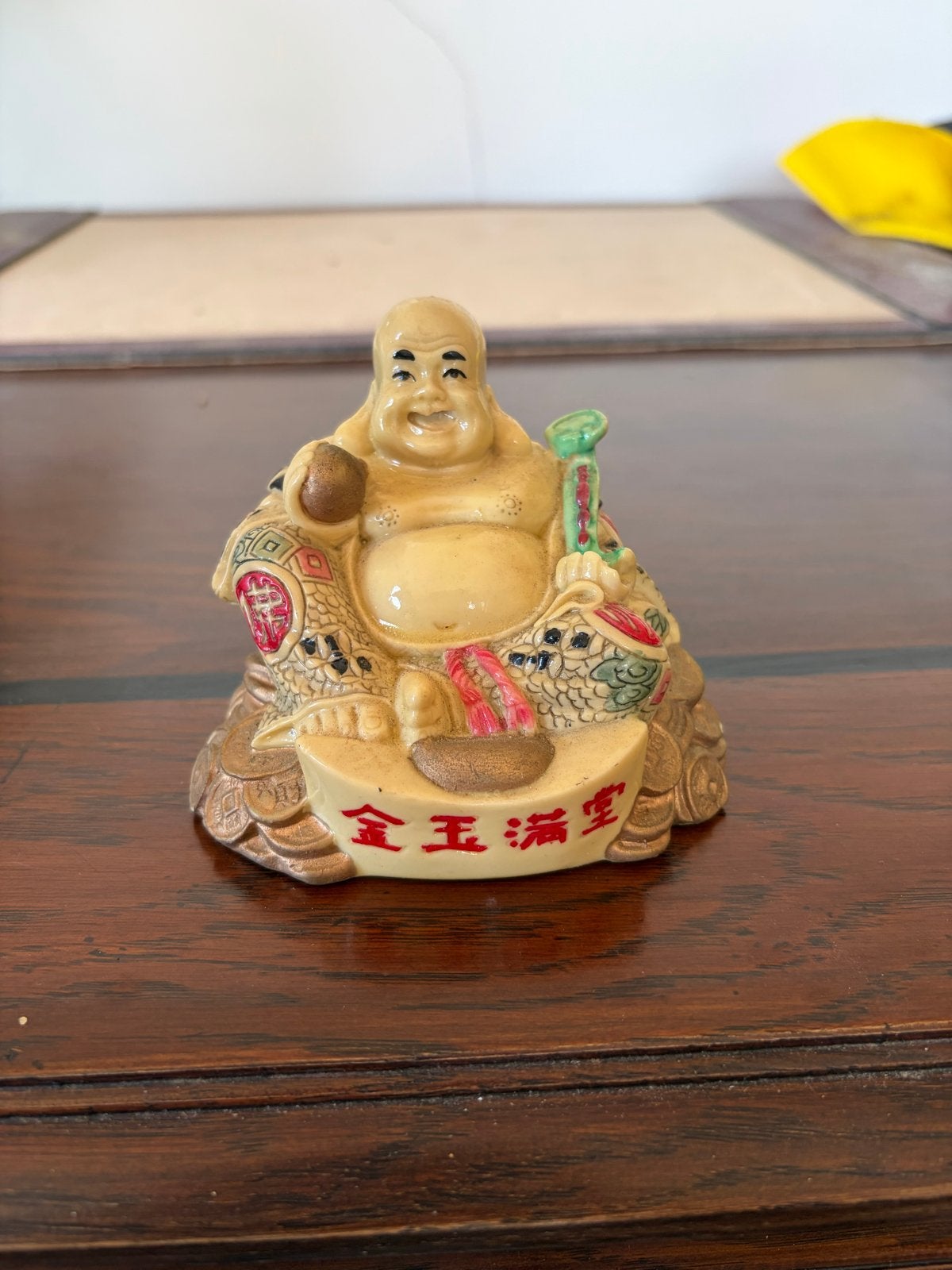 Vintage Chinese Lachende Boeddha / Budai - Geluk & Voorspoed, Ophalen of Verzenden