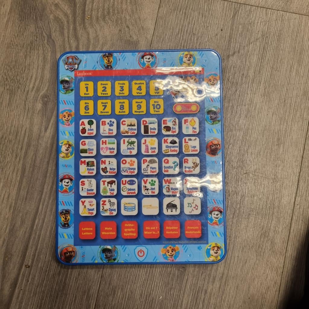 Paw Patrol Educatieve tablet - Leerzaam Speelgoed, Ophalen of Verzenden, Gebruikt, Taal en Lezen, Met geluid