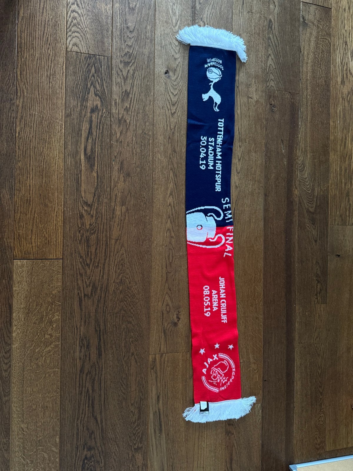 Ajax vs Tottenham sjaal halve finale Champions League, Maat XL, Ophalen of Verzenden, Zo goed als nieuw, Clubaccessoires