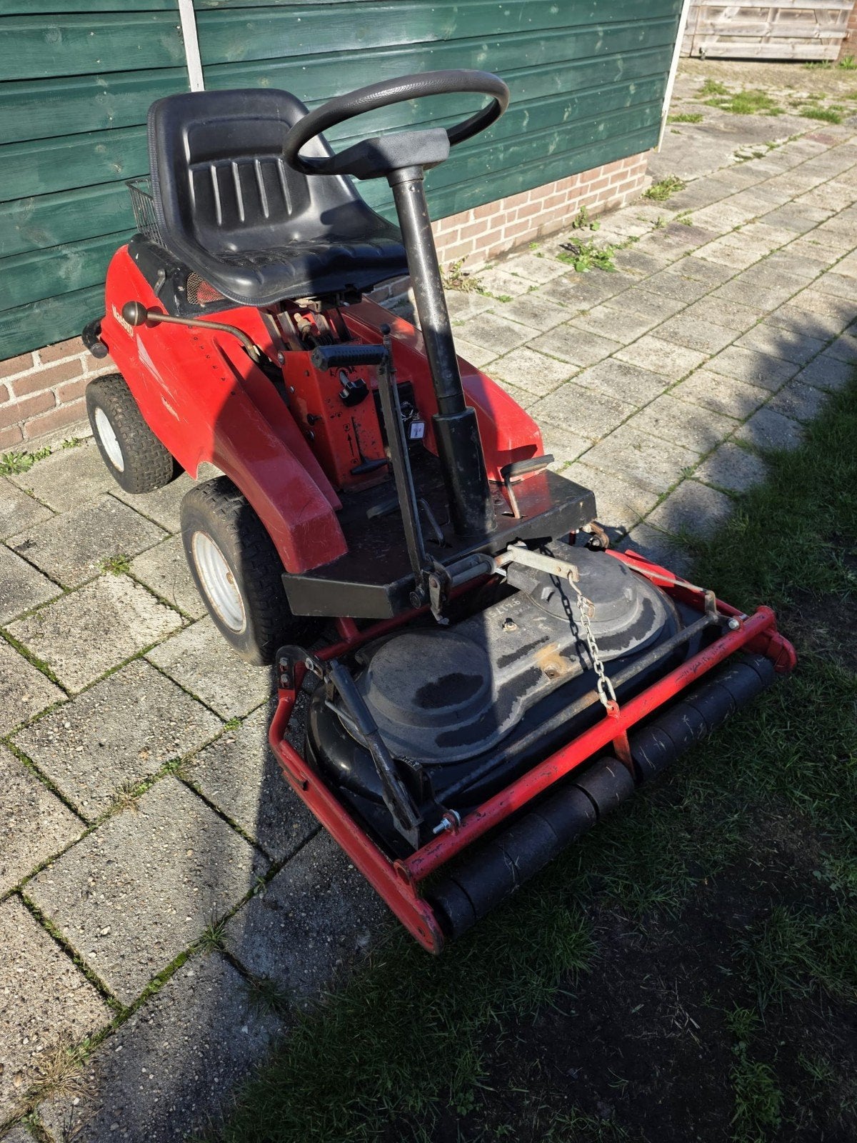 frontmaaier 11.5 pk b&s motor 85 cm mulch maaidek, Ophalen of Verzenden, Gebruikt