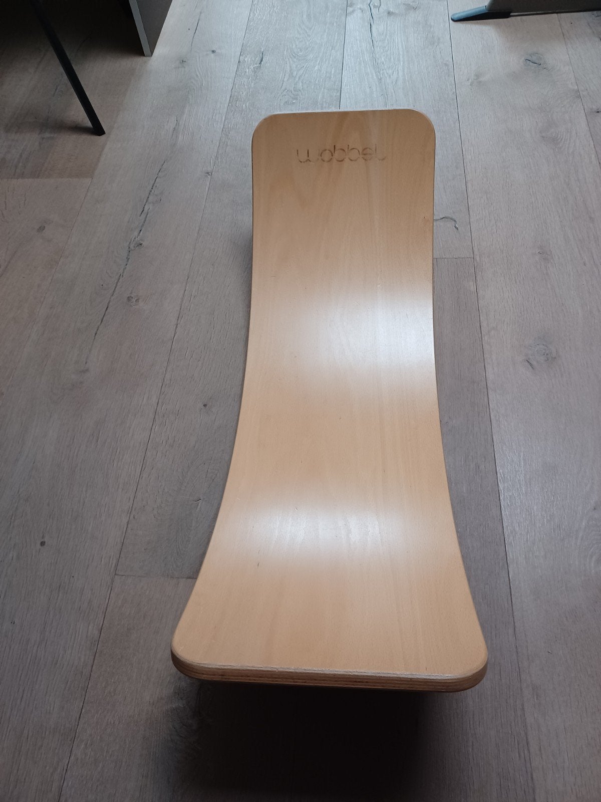 Wobbel board met grijs vilt, Ophalen