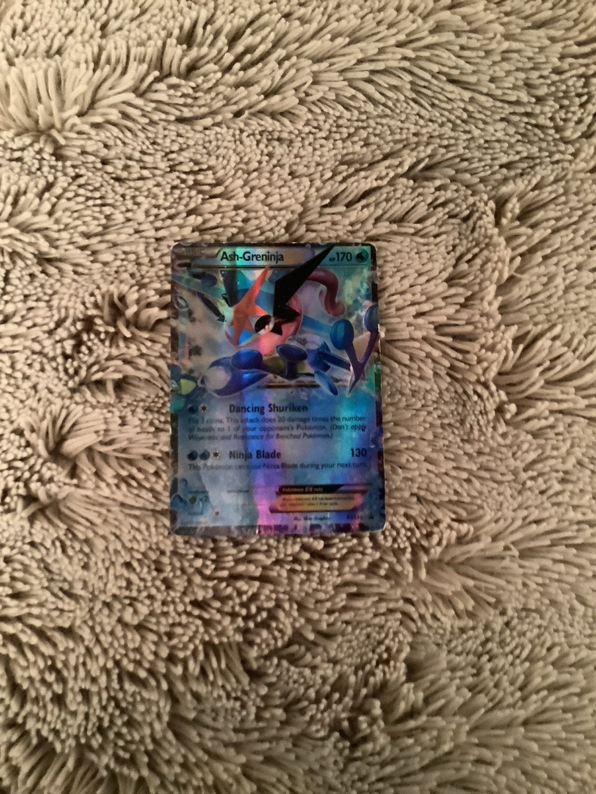 Ash-Greninja EX Pokémon Kaart - Zeldzaam Foil, Ophalen of Verzenden, Gebruikt, Losse kaart, Foil