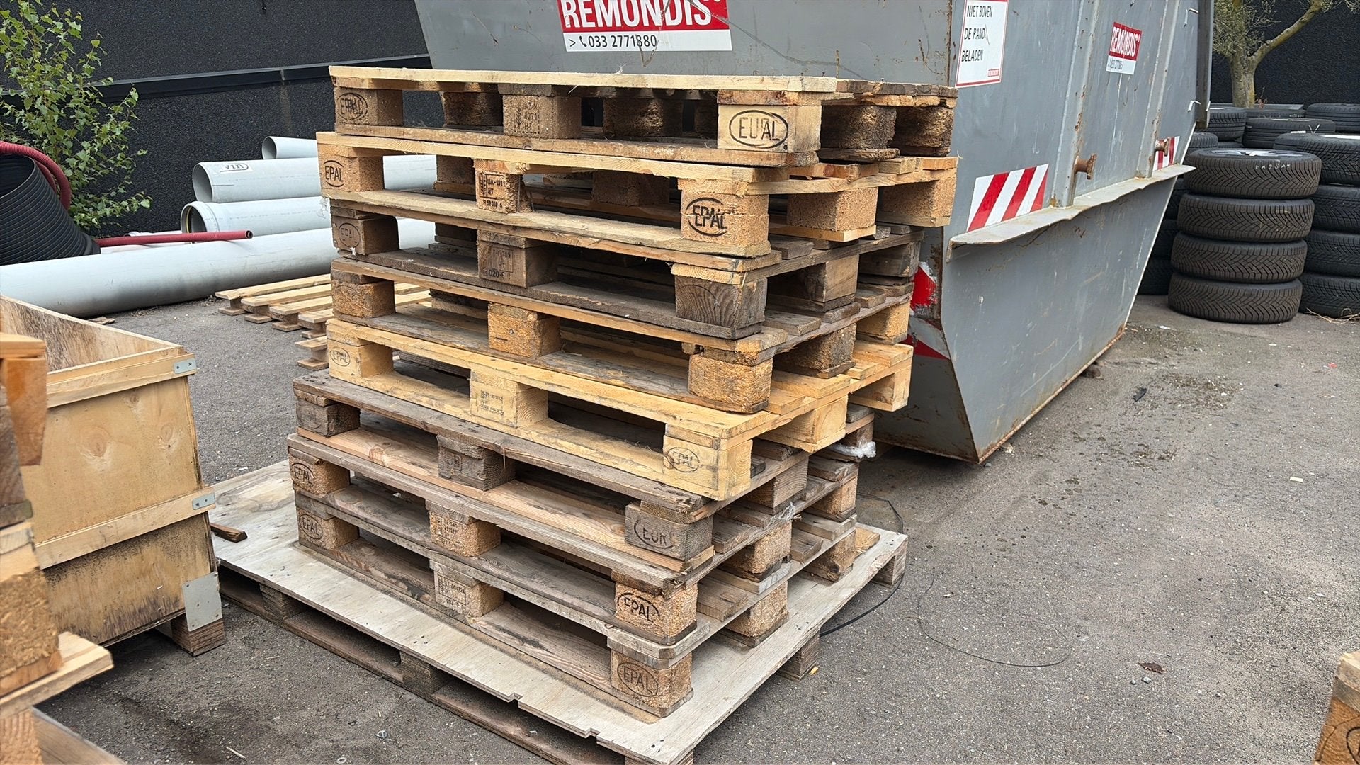 8 Gebruikte euro EPAL Pallets, Ophalen, Gebruikt, 100 cm of meer, 60 cm of meer