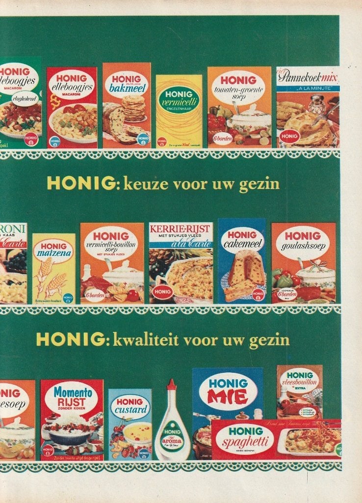 retro reclame 1966 Honig Koog aan de Zaan hele assortiment, Verzenden, Overige typen