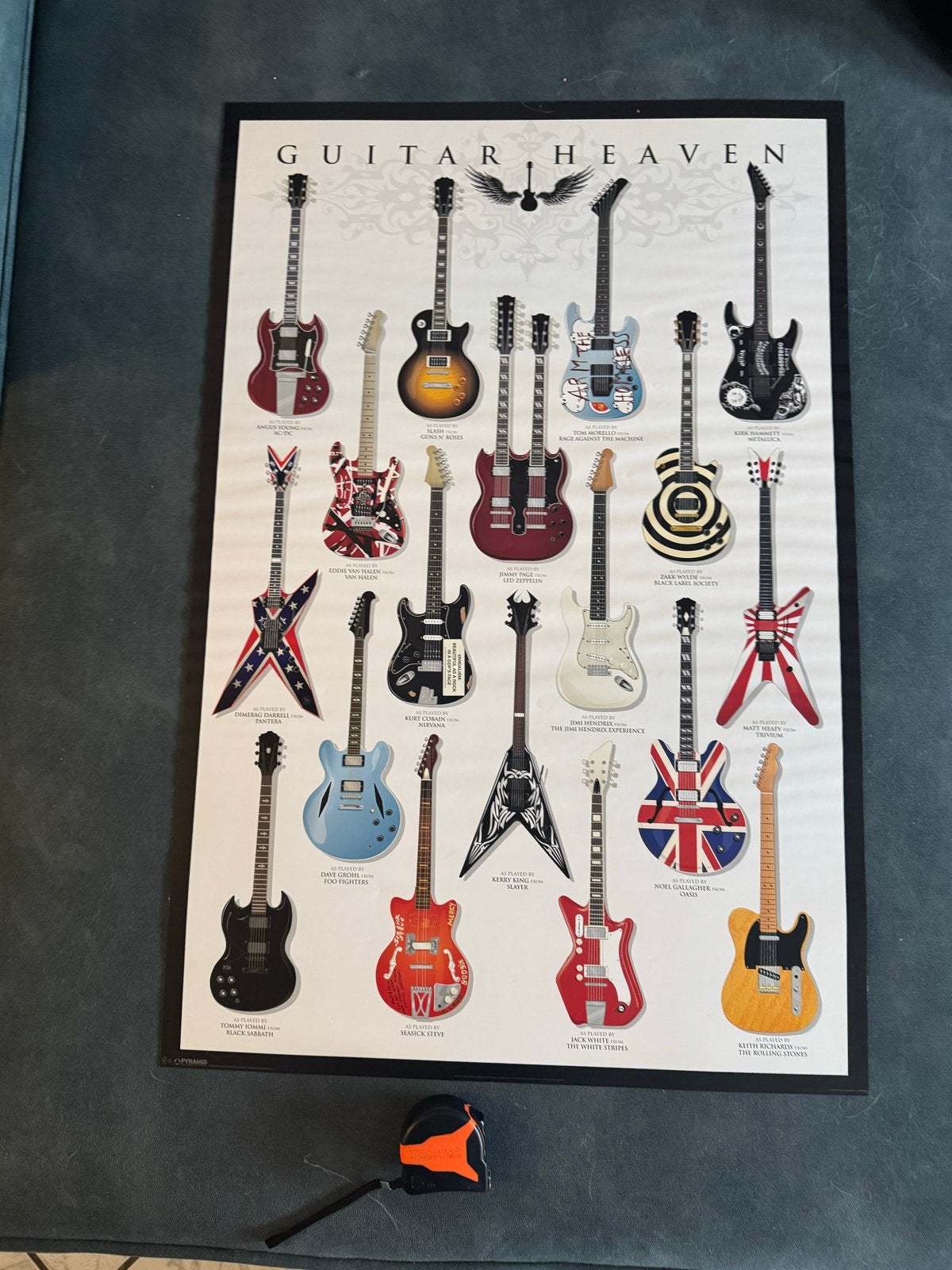 Gitaar Heaven Poster - Iconische Gitaren van Legendarische A, Rechthoekig Staand, Deurposter of groter, Ophalen of Verzenden, Zo goed als nieuw