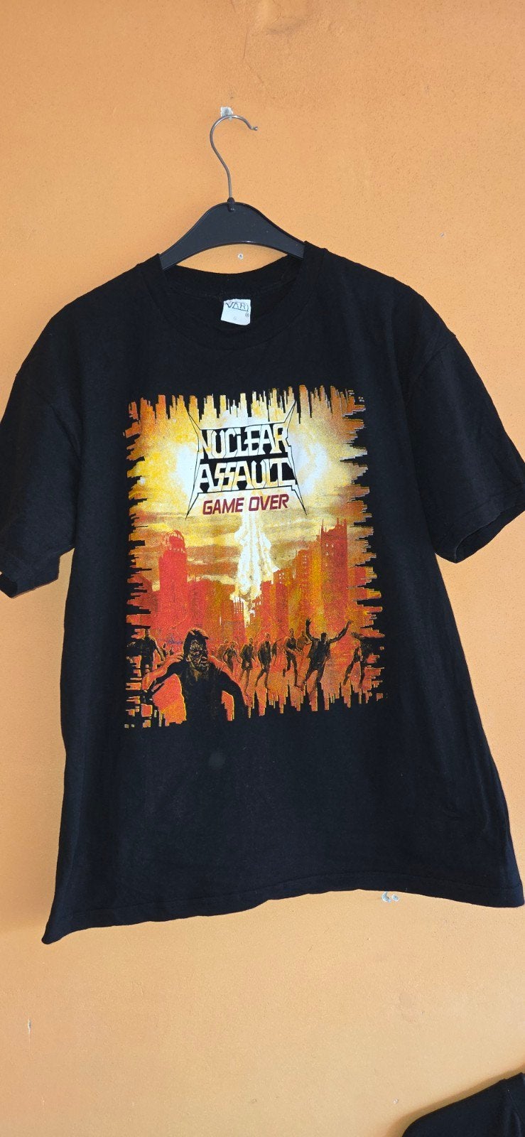 Nuclear Assault vintage shirt L, metallica Iron Maiden slaye, Ophalen of Verzenden, Zwart