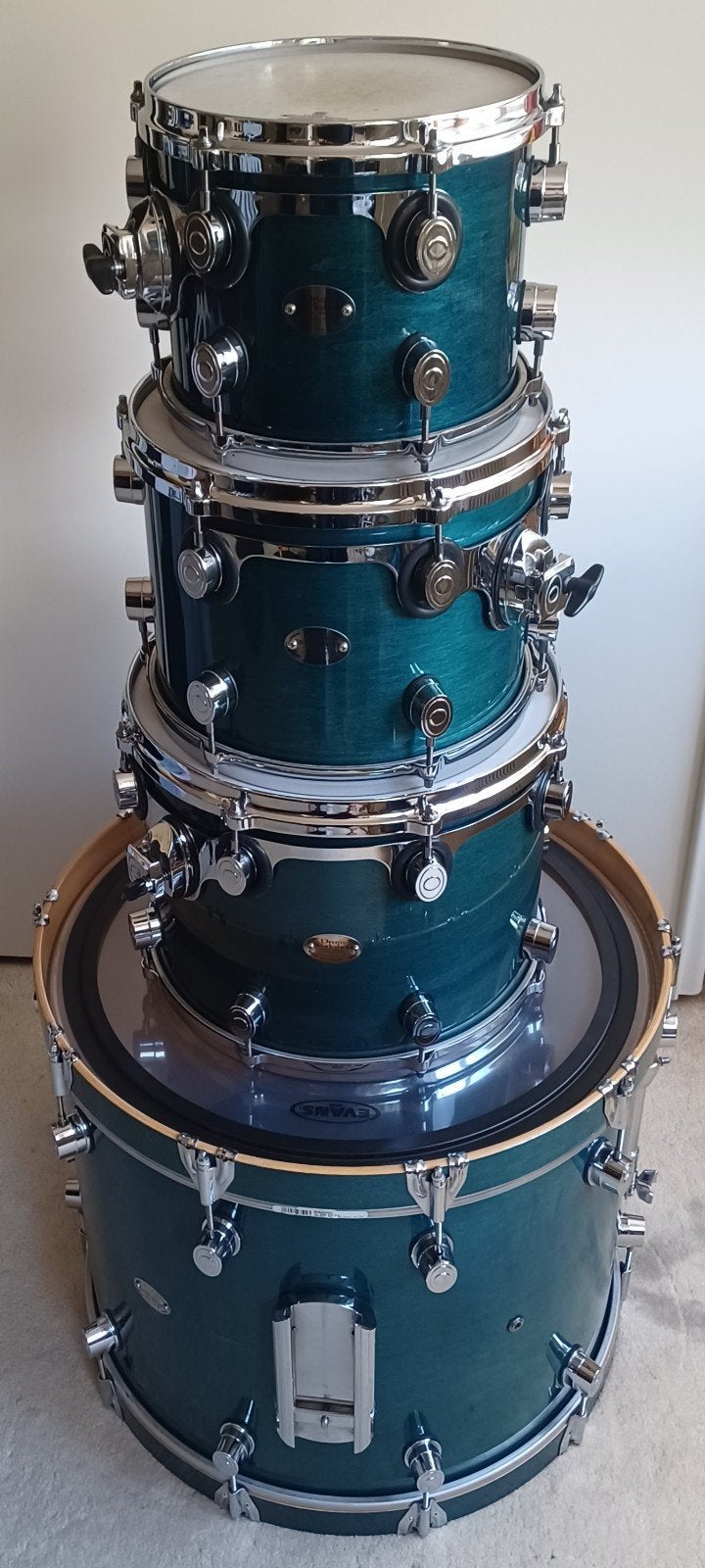 DW Workshop series USA teal lacquer/die cast/hardcaseset., Ophalen, Zo goed als nieuw, Overige merken