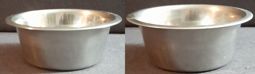 Set van 2 rvs voerbakken 17cm hondenbak drinkbak kat vogel, Ophalen of Verzenden, Zo goed als nieuw