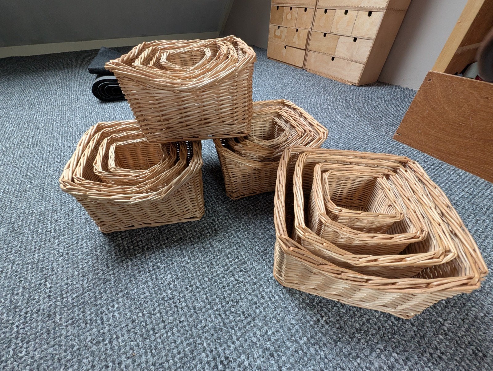 16 rieten manden, Ophalen of Verzenden