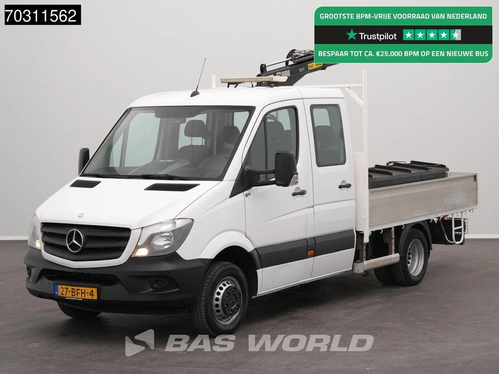 Mercedes Sprinter 513 CDI Automaat Euro6 Kraanwagen HIAB 017, Auto's, Automaat, Stof, Gebruikt, Euro 6