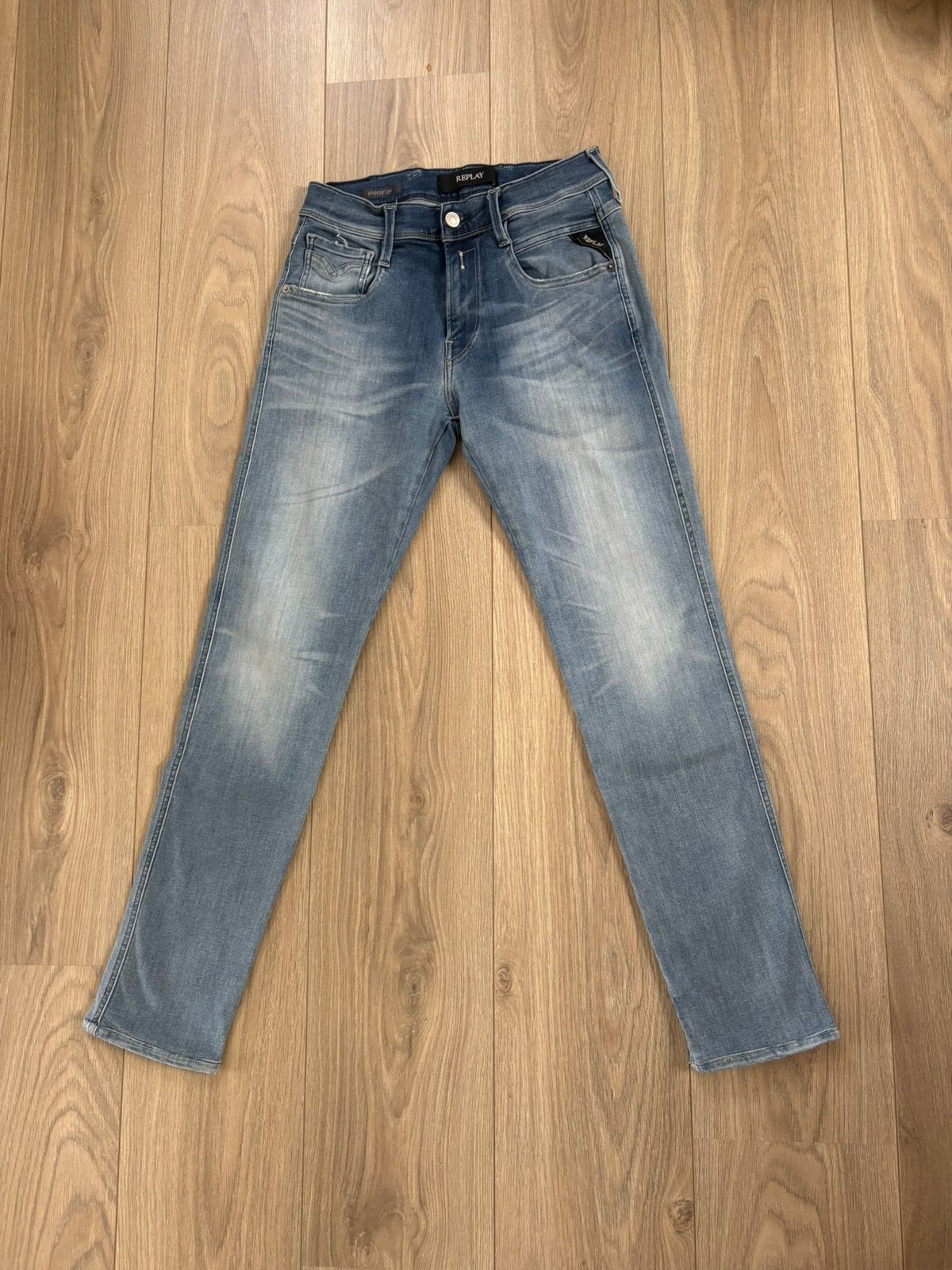 Mooie Replay Anbass hyperflex jeans - W3/L30, Ophalen of Verzenden, Zo goed als nieuw, Blauw, W32 (confectie 46) of kleiner
