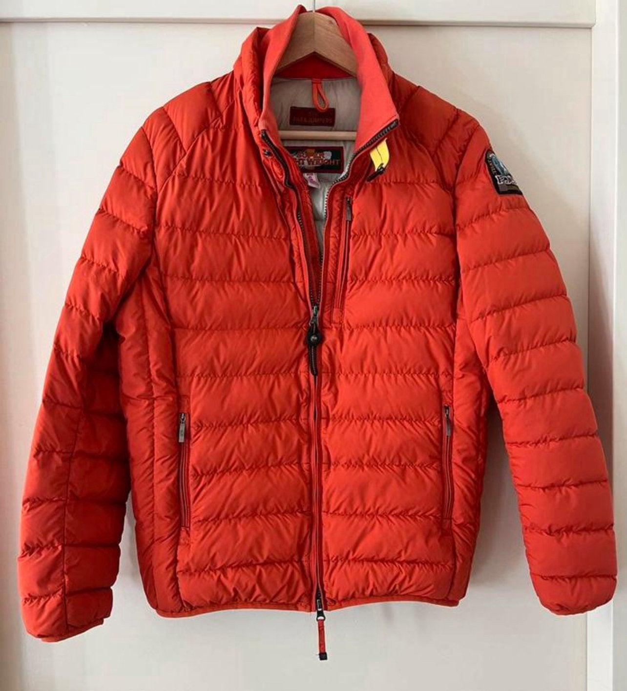 Parajumper UNISEX lichtgewicht donsjack, S, oranje, ZGAN, Ophalen, Zo goed als nieuw, Oranje