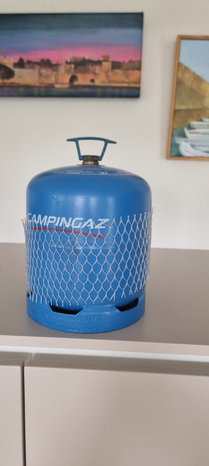 Campingaz 907 halfvol, gasfles, Caravans en Kamperen, Kampeeraccessoires, Ophalen