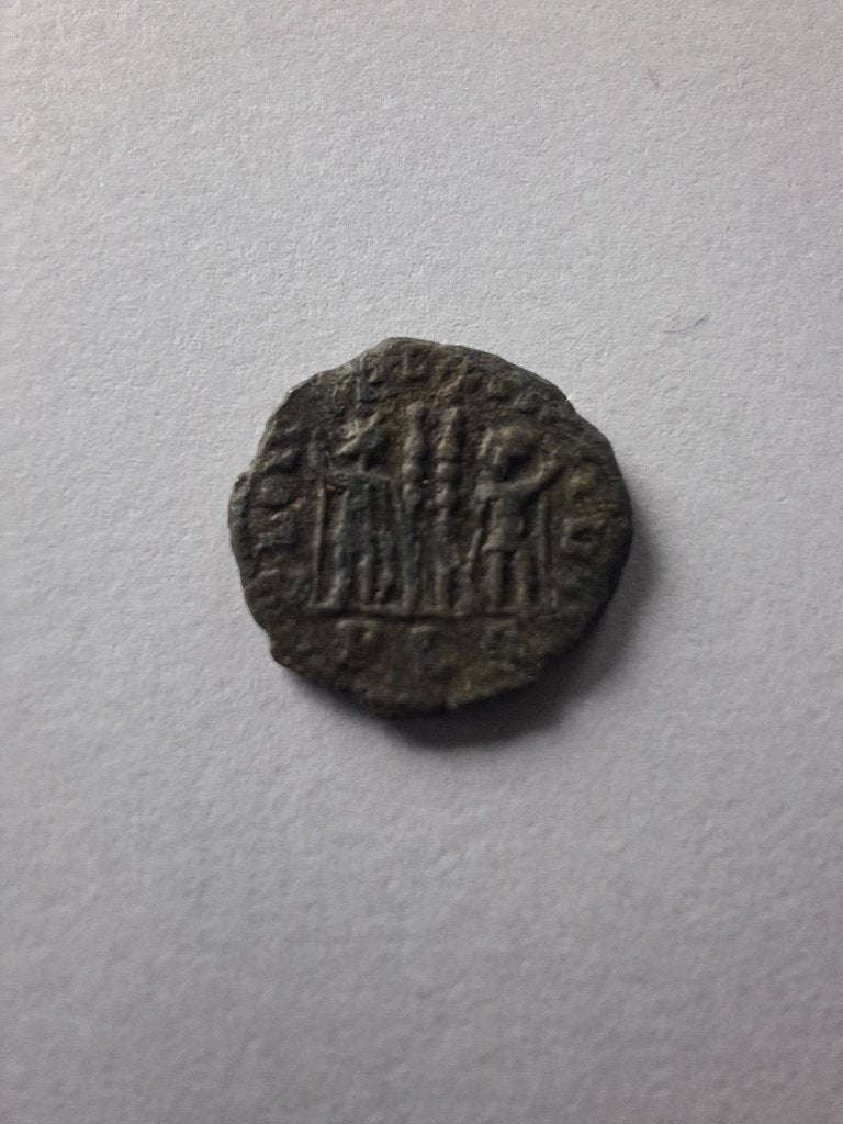 Romeinse munt follis Constantius de tweede 330-340 n/chr, Ophalen of Verzenden, Overige landen, Losse munt