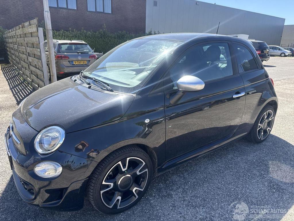 Fiat 500 0.9 TURBO ROCKSTAR 44910 KM RIJDBAAR BOUWJAAR 2020, Auto diversen, Zwart, Handgeschakeld, Hatchback, Fiat