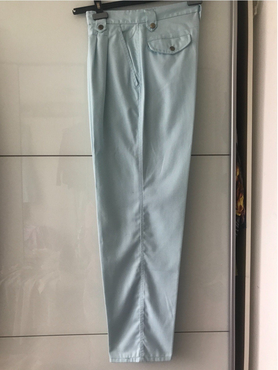 Lichtblauwe Jaren 80 Pantalon, Maat 38/40 (M), Blauw, Ophalen of Verzenden, Zo goed als nieuw