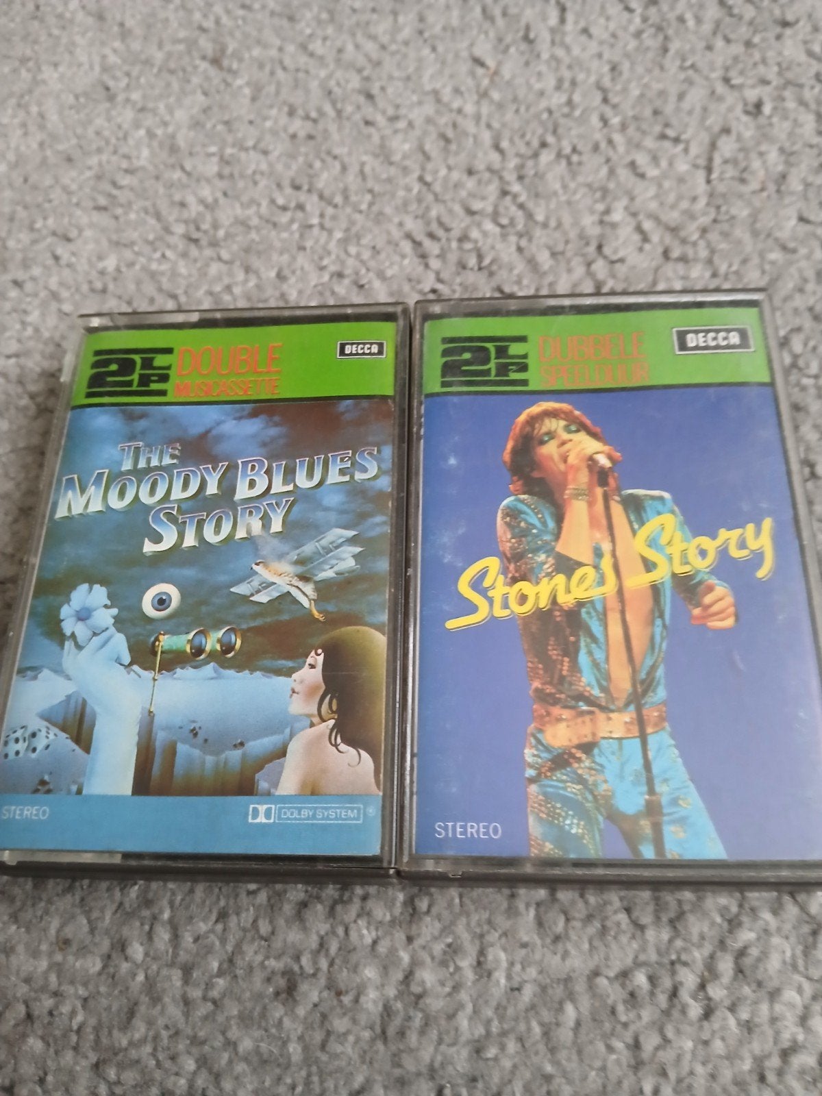 The Moody Blues Story & Stones Story -  Muziekcassette, Cd's en Dvd's, Gebruikt, 2 t/m 25 bandjes, Ophalen of Verzenden, Origineel