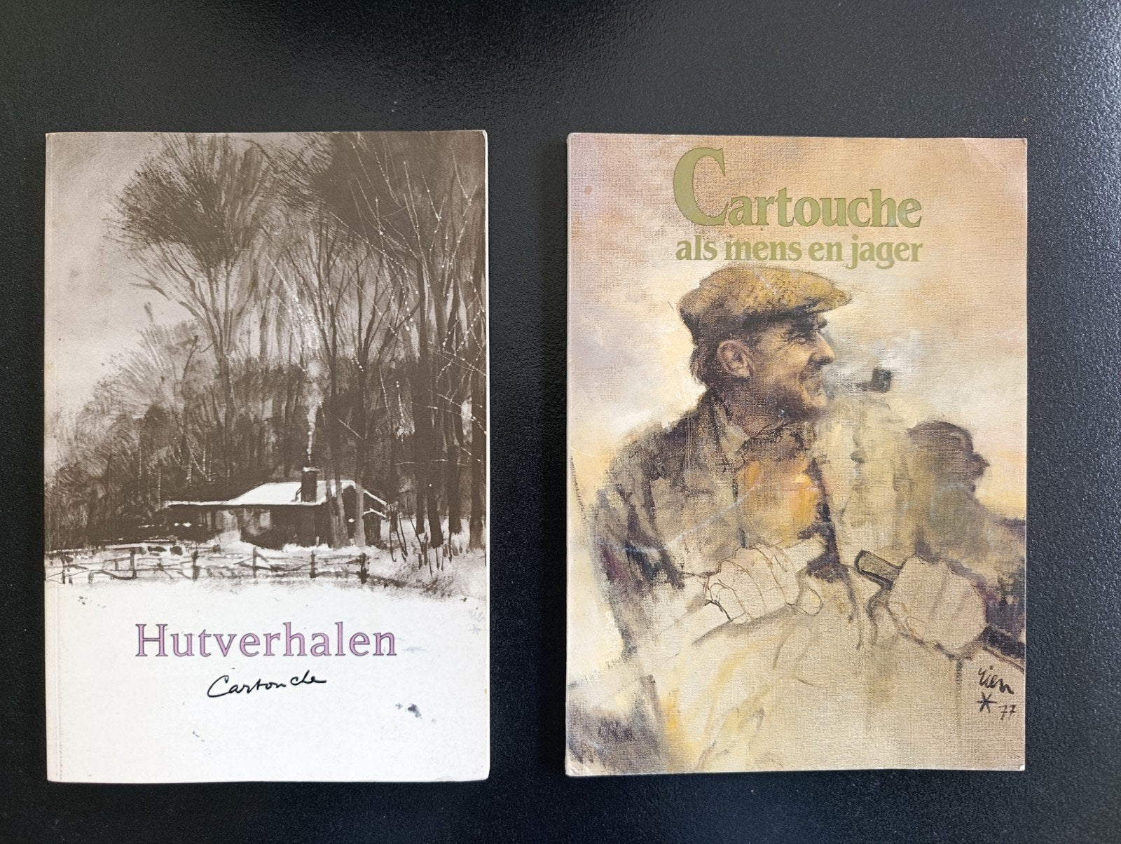 Hutverhalen   &   Cartouche als mens en jager, Ophalen of Verzenden, Zo goed als nieuw, Natuur algemeen