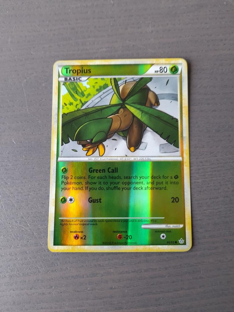 Unleashed 66/95 tropius reverse, Ophalen of Verzenden, Gebruikt, Losse kaart, Foil