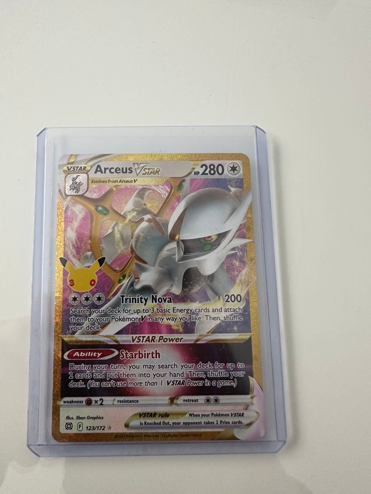 Arceus vstar 123/172 30th anniversary, Ophalen of Verzenden, Zo goed als nieuw