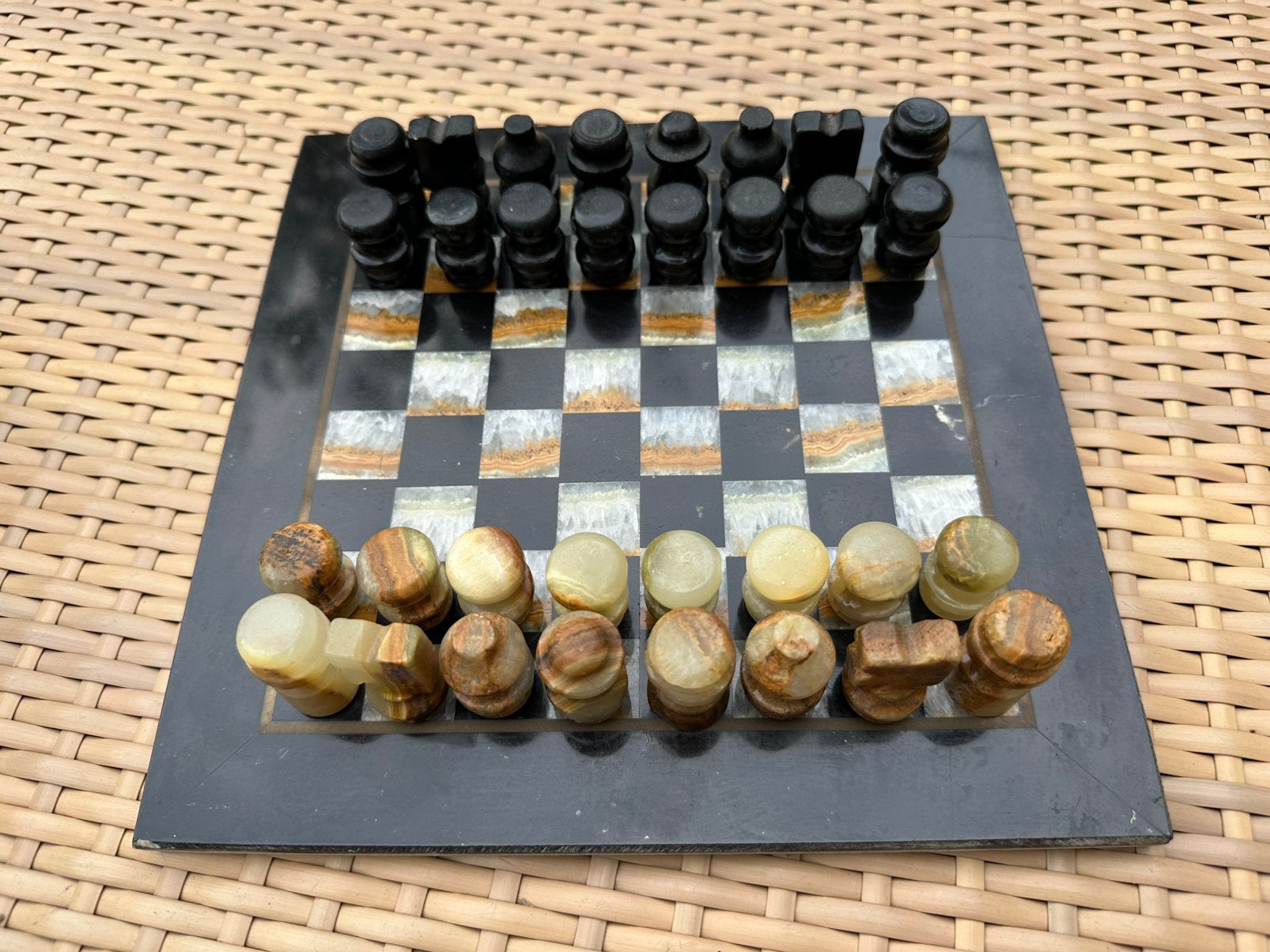 Marmer schaakspel, Een of twee spelers, Ophalen of Verzenden, Gebruikt