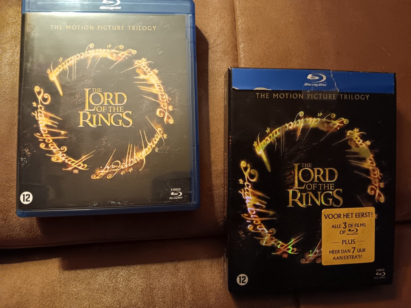 Lord of the rings 1 2 3 motion picture trilogy bluray, Avontuur en Actie, 1 speler, Ophalen of Verzenden, Zo goed als nieuw