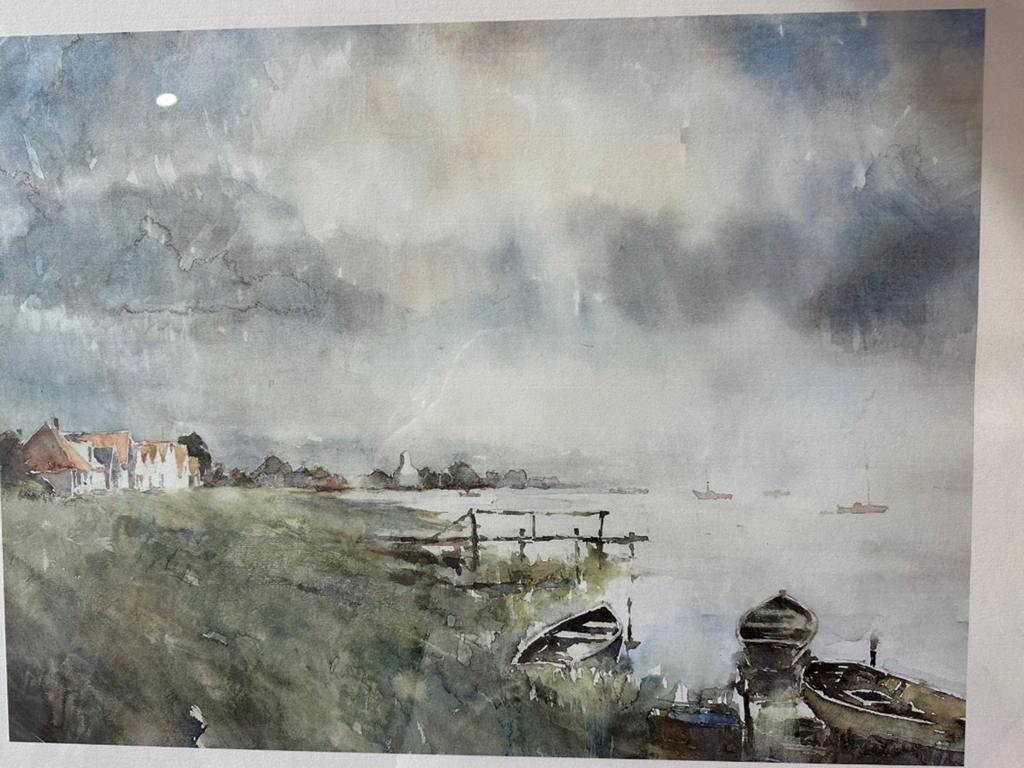 Aquarel Ton Albers Durgerdammerdijk, Ophalen