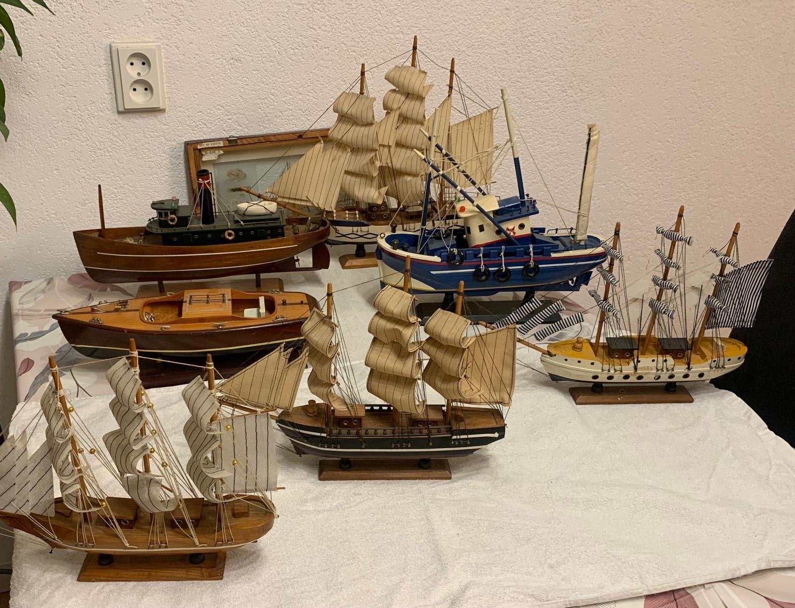 Collectie van 6 gedetailleerde scheepsmodellen, Ophalen, Zo goed als nieuw, Groter dan 1:32, Overige merken