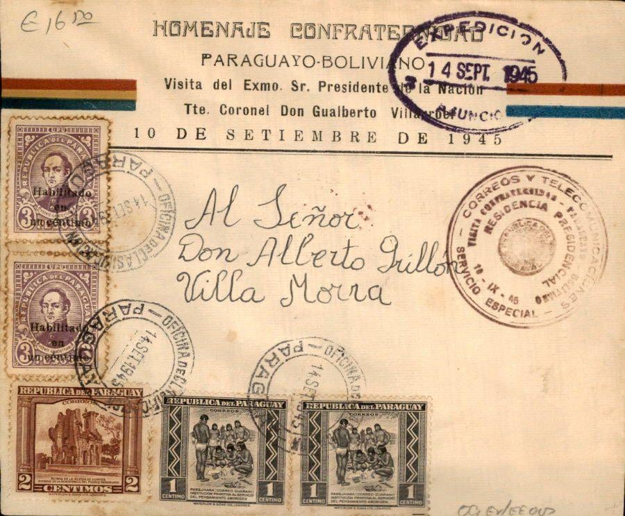 Paraguay - Villa Morra - 1945, Verzenden, Envelop