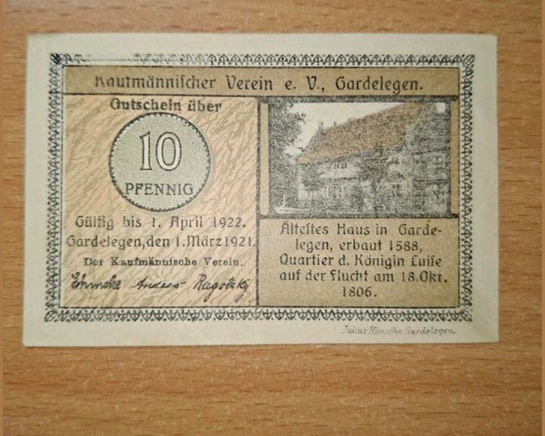 Duits Notgeld Gardelegen Noodgeld, Ophalen of Verzenden, Duitsland