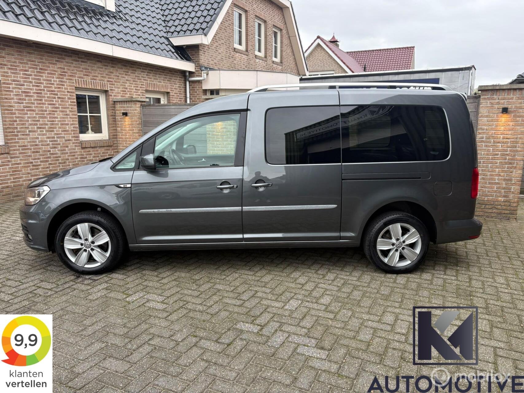 Volkswagen Caddy Maxi 1.4TSI DSG|Dubbel cabine 5P|MARGE|Deal, Dealer onderhouden, 125 pk, Zwart, 4 cilinders