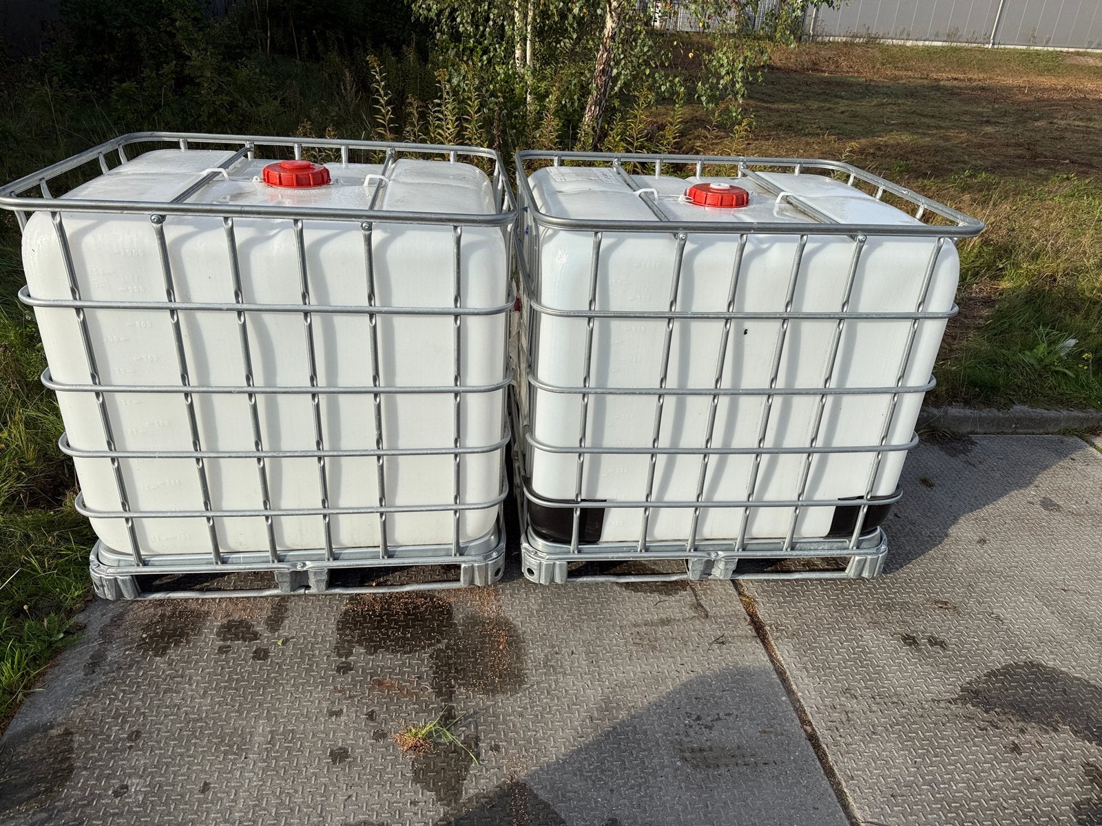 Gebruikte IBC container 1000 liter - Water, chemicaliën, Ophalen of Verzenden