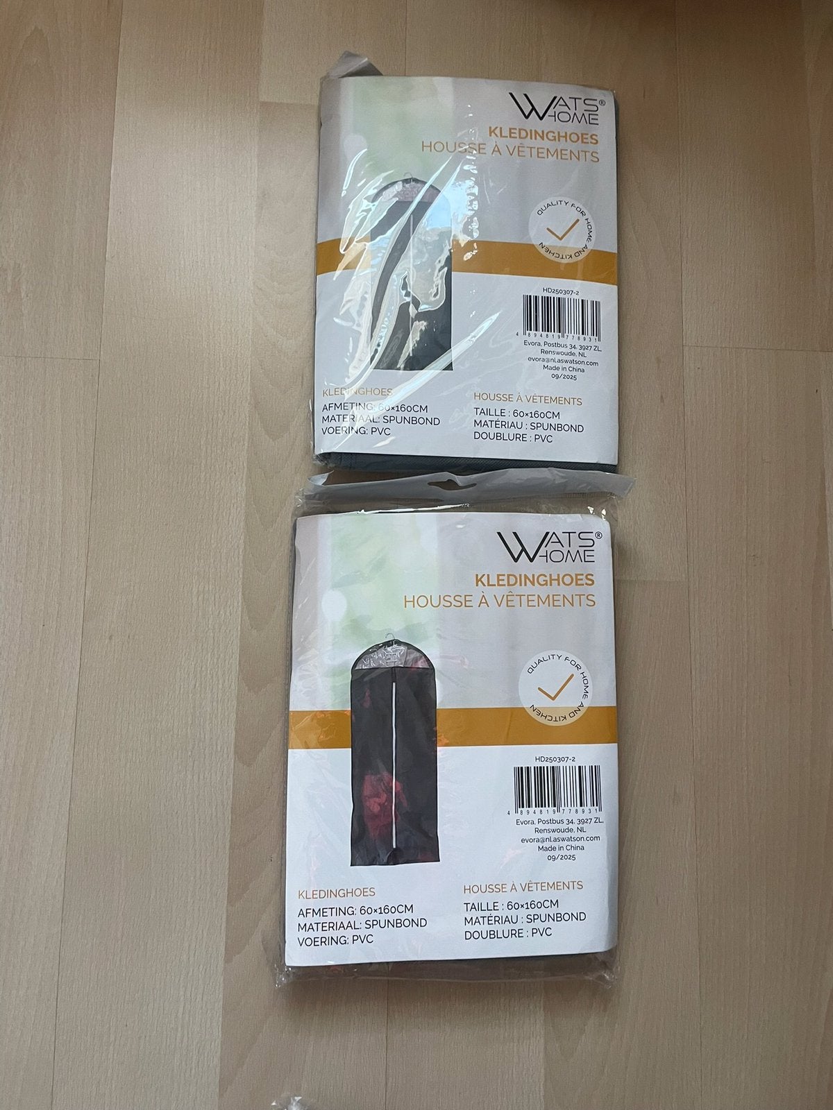 In verpakking: 2 Nieuwe "Watshome" Kleding Hoezen, Ophalen of Verzenden, Nieuw