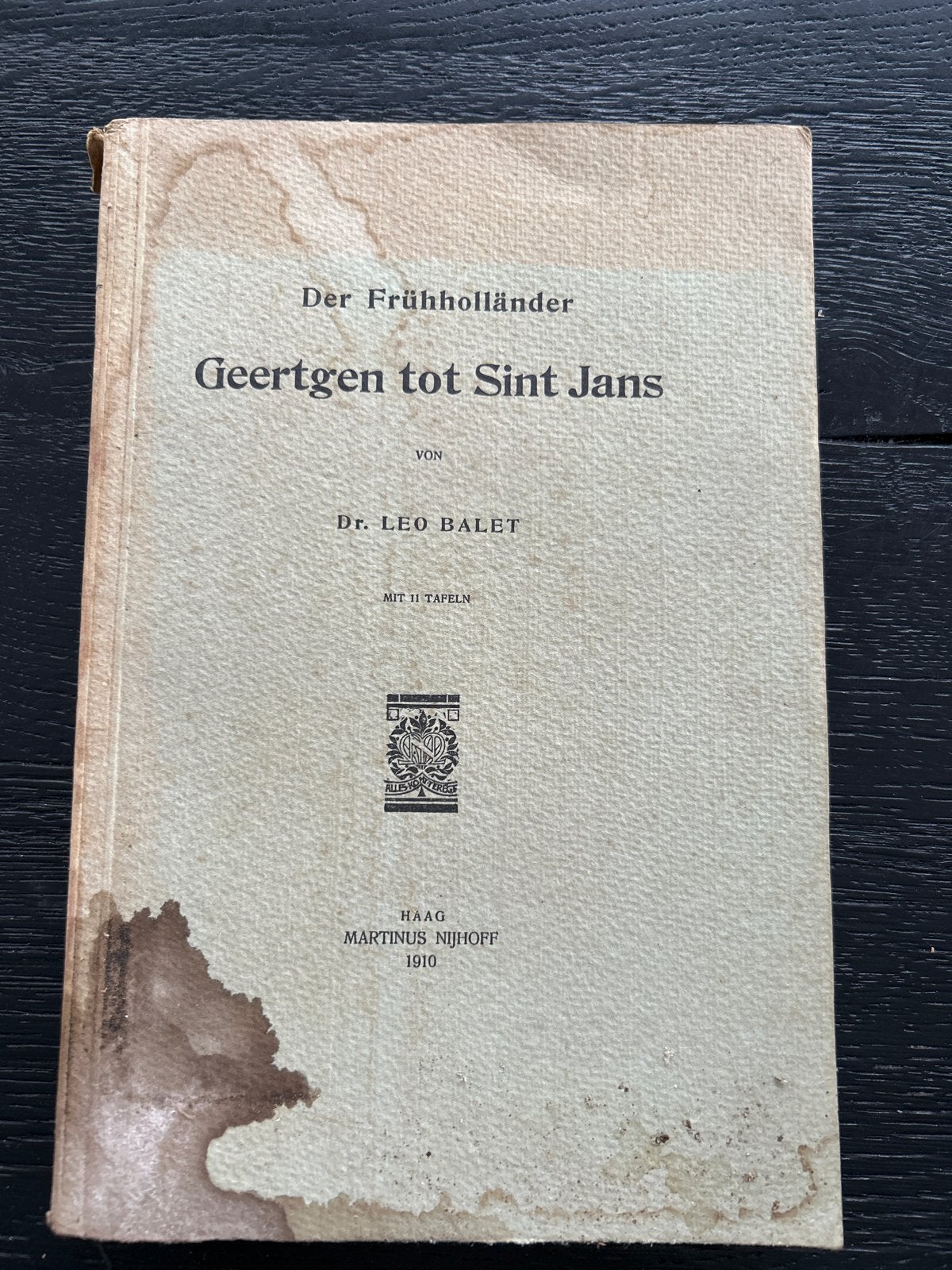Der Frühholländer Geertgen tot Sint Jans - Dr. Leo Balet, Boeken, Ophalen of Verzenden, Gelezen, Schilder- en Tekenkunst