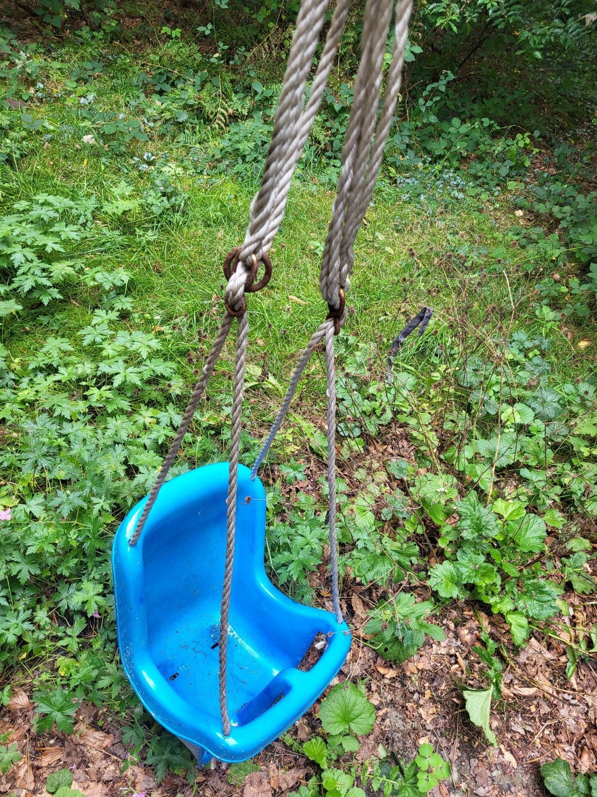 Gratis: Blauwe babyschommel met touwen, Kinderen en Baby's, Ophalen, Gebruikt, Schommel